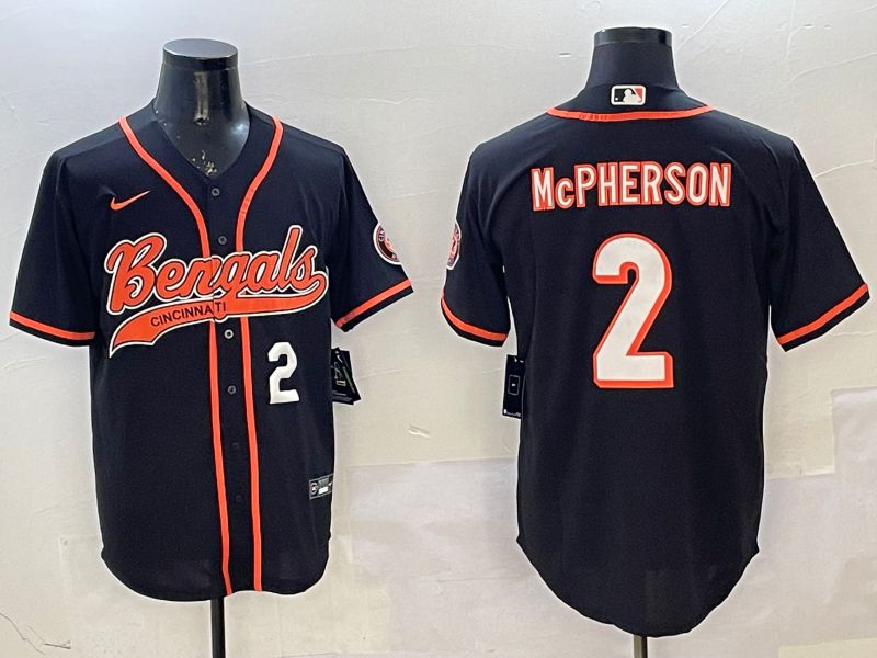 Men Cincinnati Bengals #2 Mcpherson Black Joint Name 2025 Nike Limited NFL Jersey style 3->cincinnati bengals->NFL Jersey